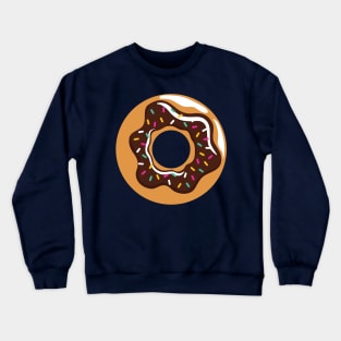 Chocolate Donut with Sprinkles Pastry Crewneck Sweatshirt